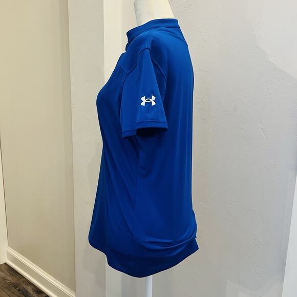Women Under Armour HeatGear Women Polo Blue Golf Charity Embroidered Tournament - Picture 2 of 5